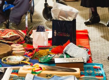 An array of traditional ceremony items.