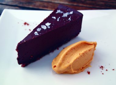 Vegan ancho chocolate truffle pie & butternut squash walnut ice cream A\J