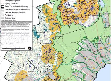 Proposed Greenbelt Expansion Study Area - Streams and Water Map